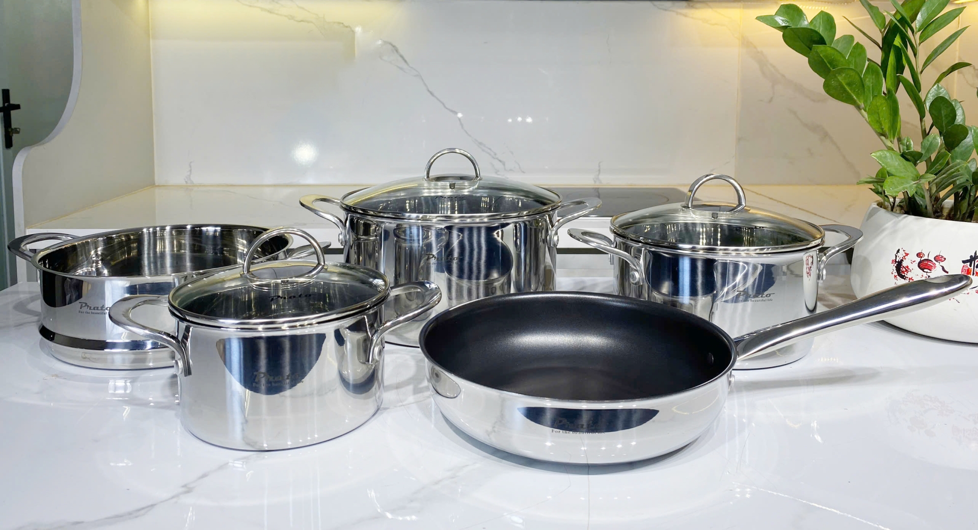 Bộ nồi inox đáy liền Luxury 888