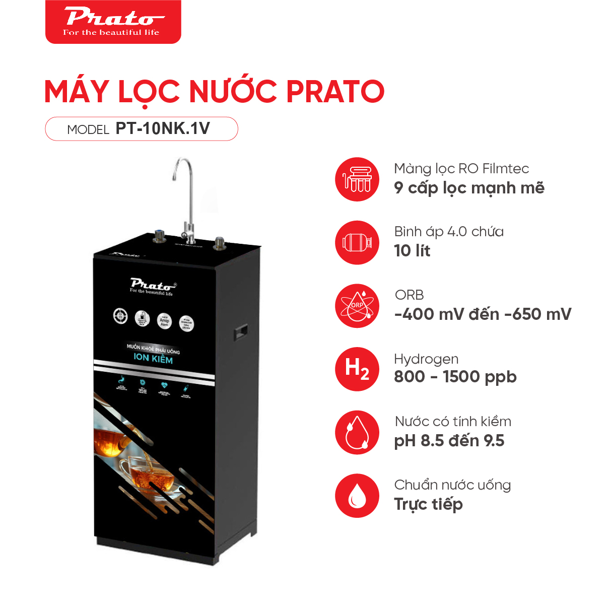 Máy lọc nước Prato PT-10NK.1V
