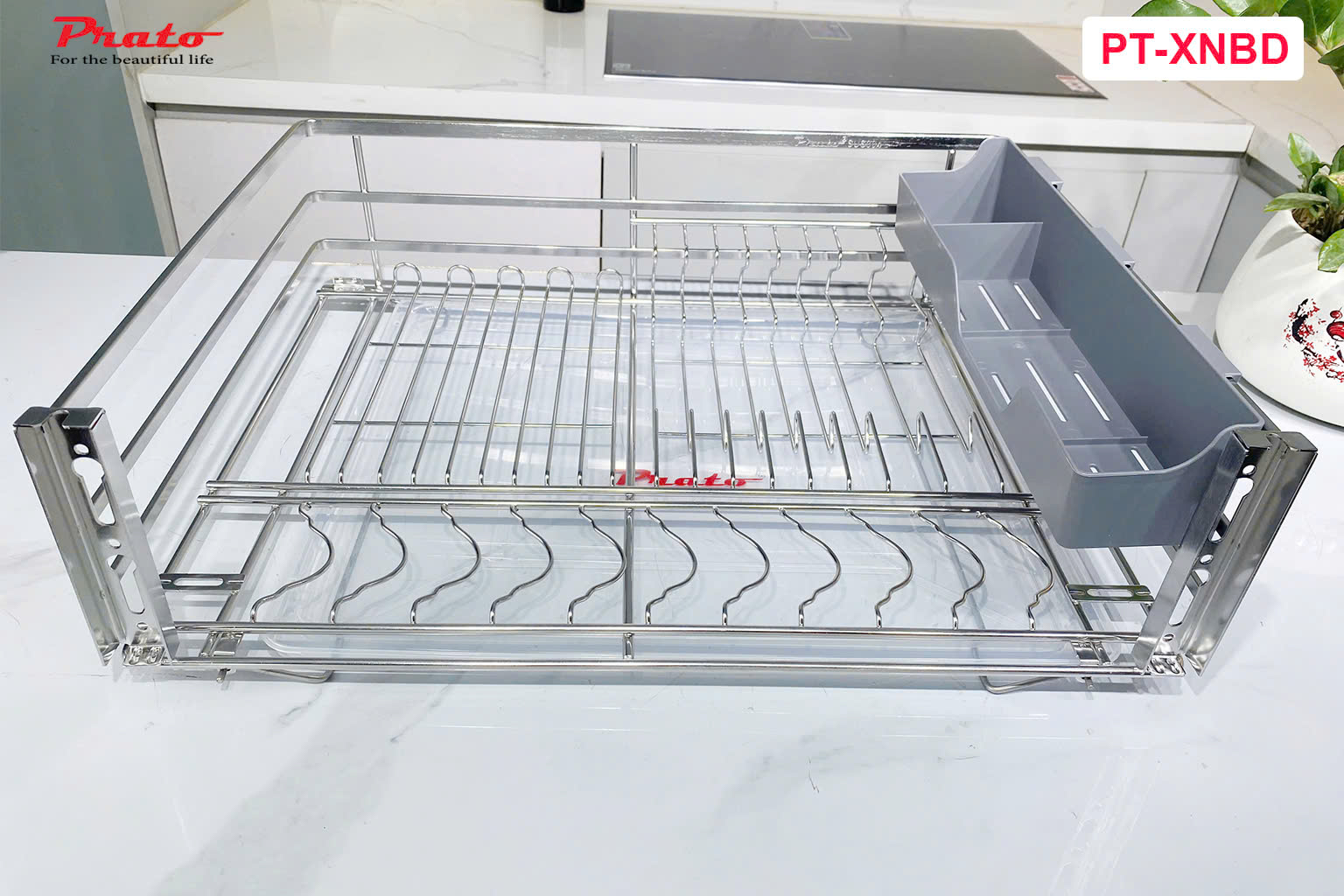 Bộ 2 giá bát đĩa, xoong nồi 3 mặt Prato PT-XNBD