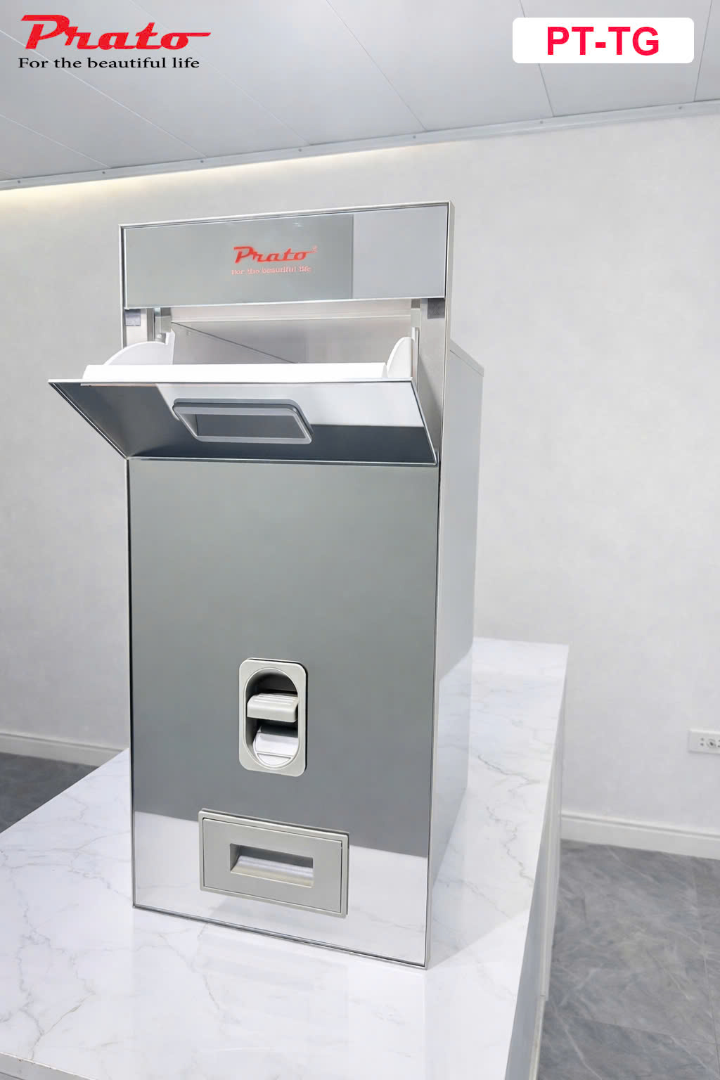 Thùng gạo mặt gương Prato PT-TG300