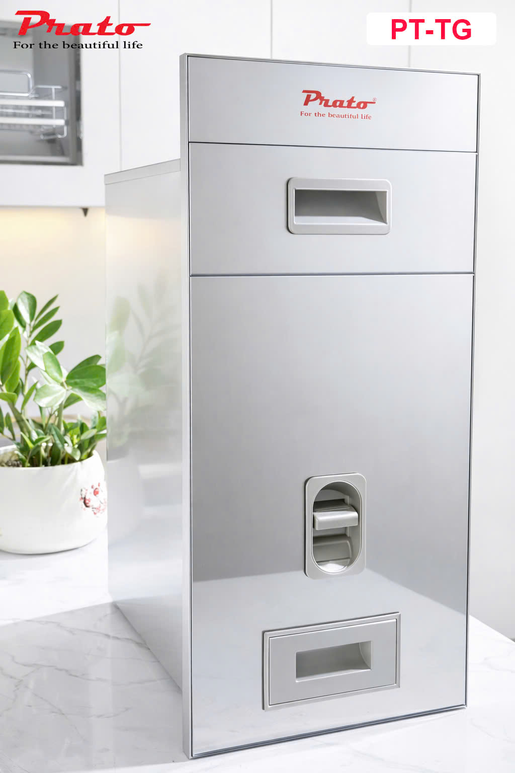 Thùng gạo mặt gương Prato PT-TG300