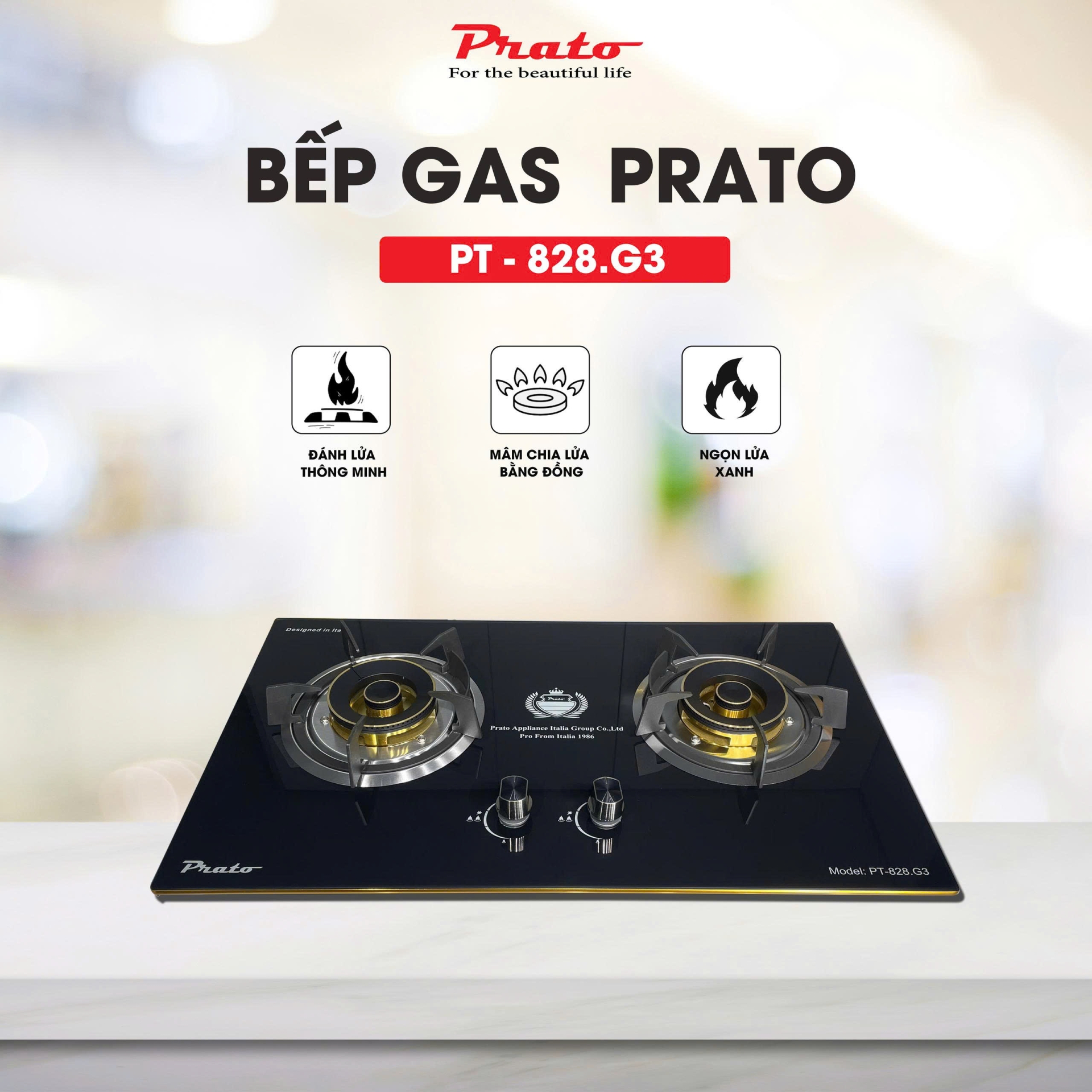 Bếp Gas Prato Model: PT-828.G3