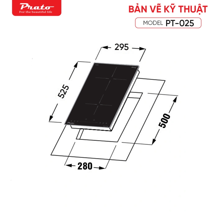 Bếp từ Domino Prato Model: PT-025