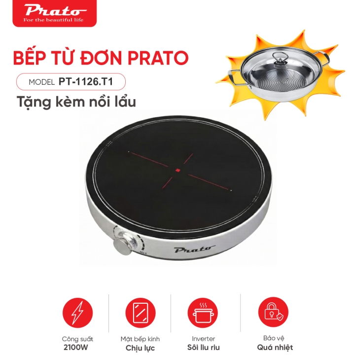 Bếp từ đơn Prato model PT-1126.T1.