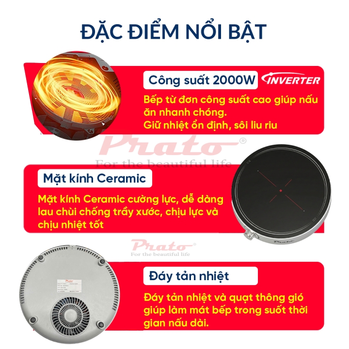 Bếp từ đơn Prato model PT-1126.T1.