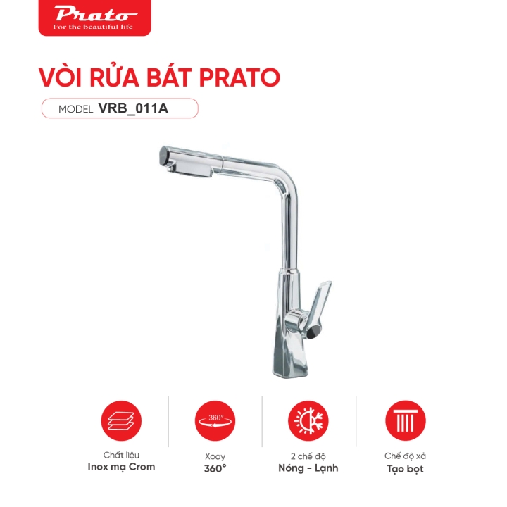 Vòi rửa bát Prato 011A