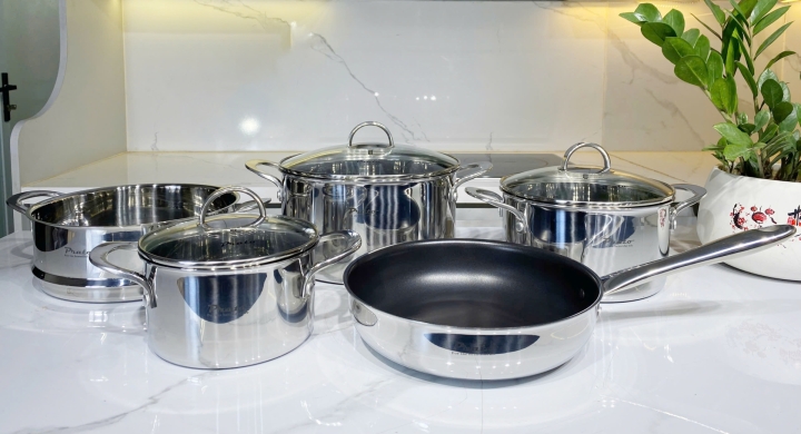 Bộ nồi inox đáy liền Luxury 888