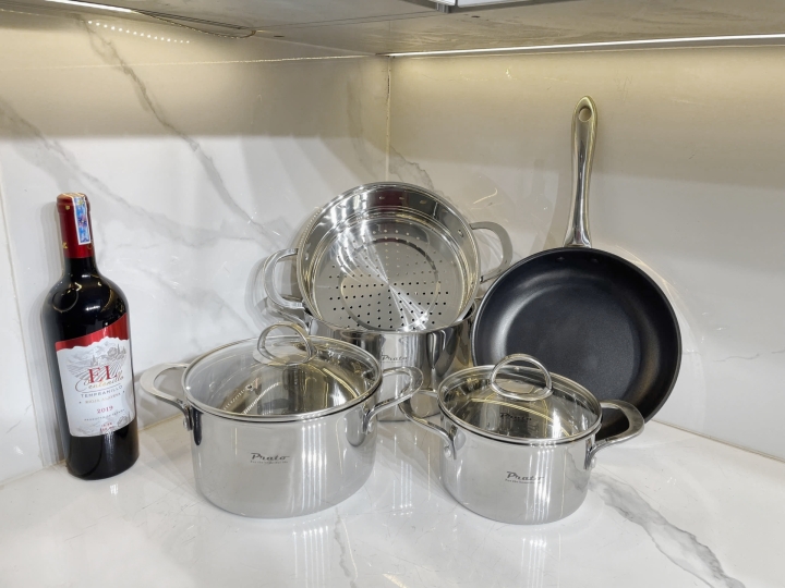 Bộ nồi inox đáy liền Luxury 888