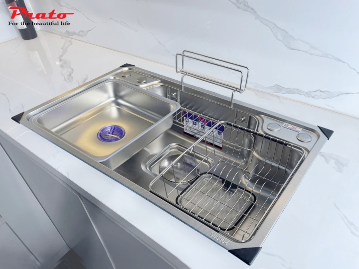 Chậu rửa bát 1 hố Prato INOX  KT_78*48
