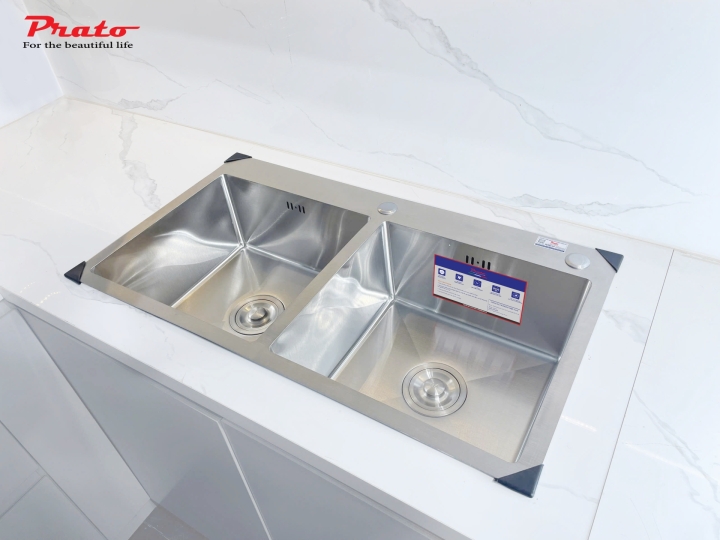 Chậu rửa bát Prato 2 hố  KT_82*45