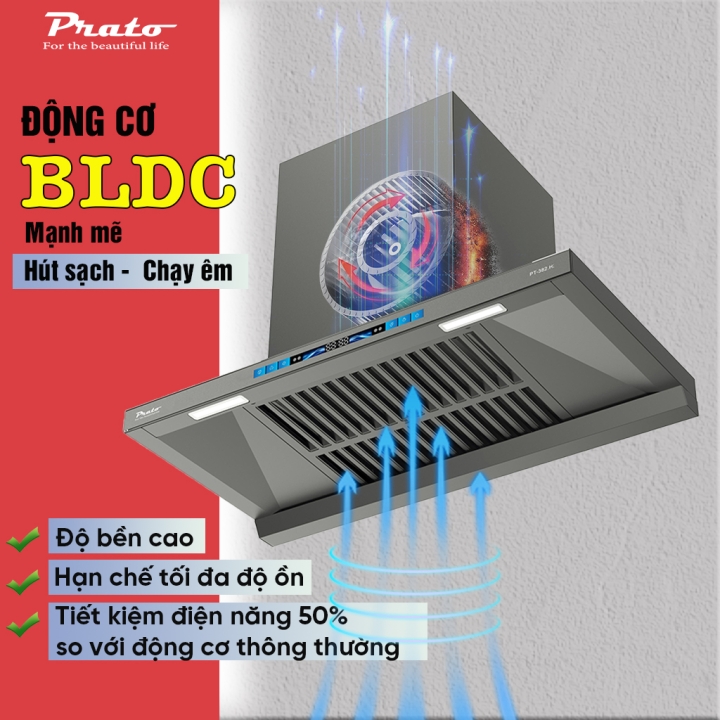 Máy hút mùi Prato model PT-382.H2