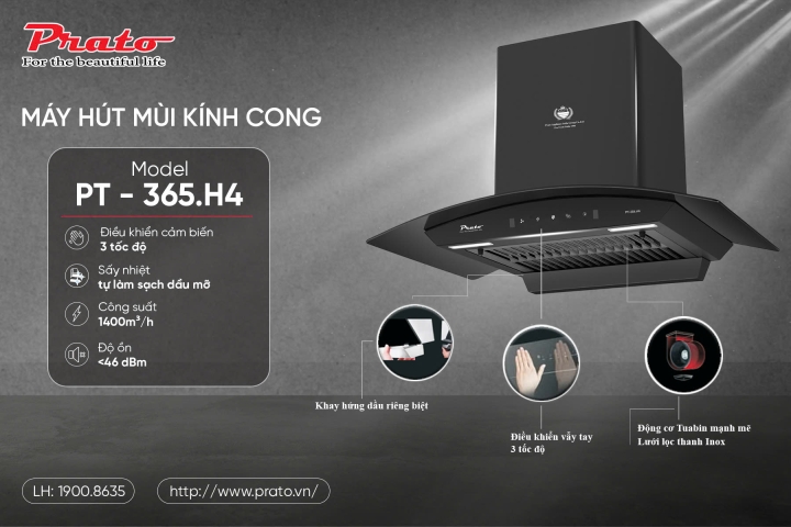 Máy hút mùi Prato PT-365.H4