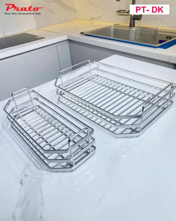 Tủ Đồ Khô Nhà Bếp 12 Ngăn 6 Tầng NAN DẸT CELAENO CAO CẤP, INOX 304, Hệ Ray Giảm Chấn Prato PT-DK