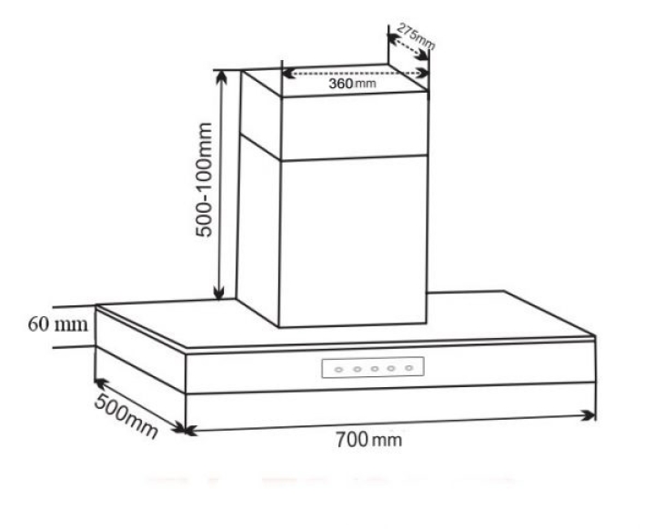 Máy hút mùi chữ T Model: PT-368.H2(2 Phiên Bản Thiết Kế)