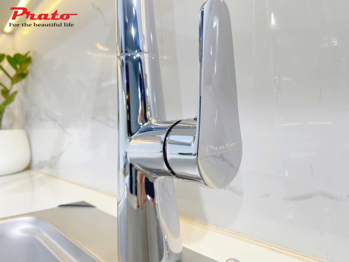 Vòi rửa bát dây rút đồng Prato DL18